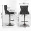 Tabourets de bar pivotants en velours à hauteur de siège réglable de 25 à 33 pouces, tabourets de bar à base chromée avec dossiers capitonnés confortables pour un pub à la maison et un îlot de cuisine, ensemble de 2, AS1712BL, bleu