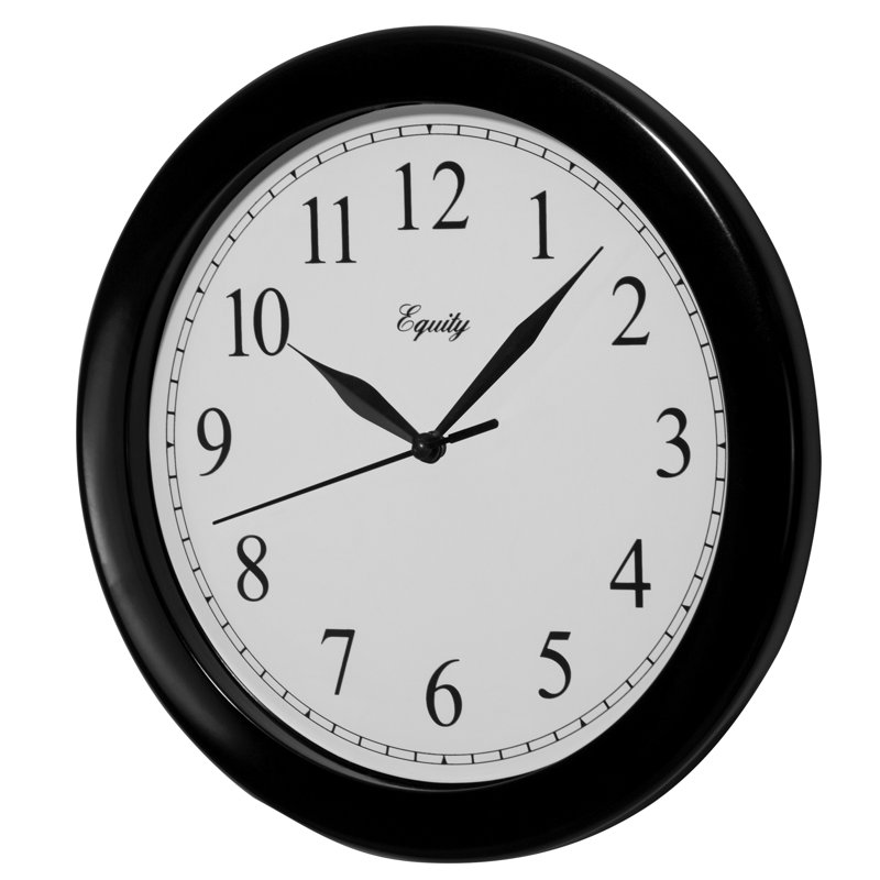 10" Quartz clock, Black