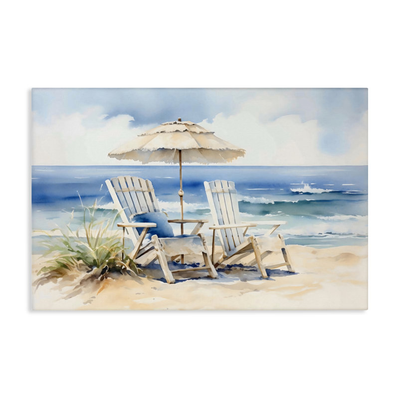 Toile neutre avec chaises Adirondack, design par LSR Design Studio, H 24 po x l 36 po