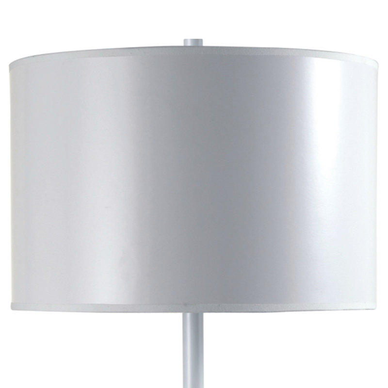 Lampe de table haute en métal de 25 po avec finition blanche, L 15 po x l 15 po x H 25 po