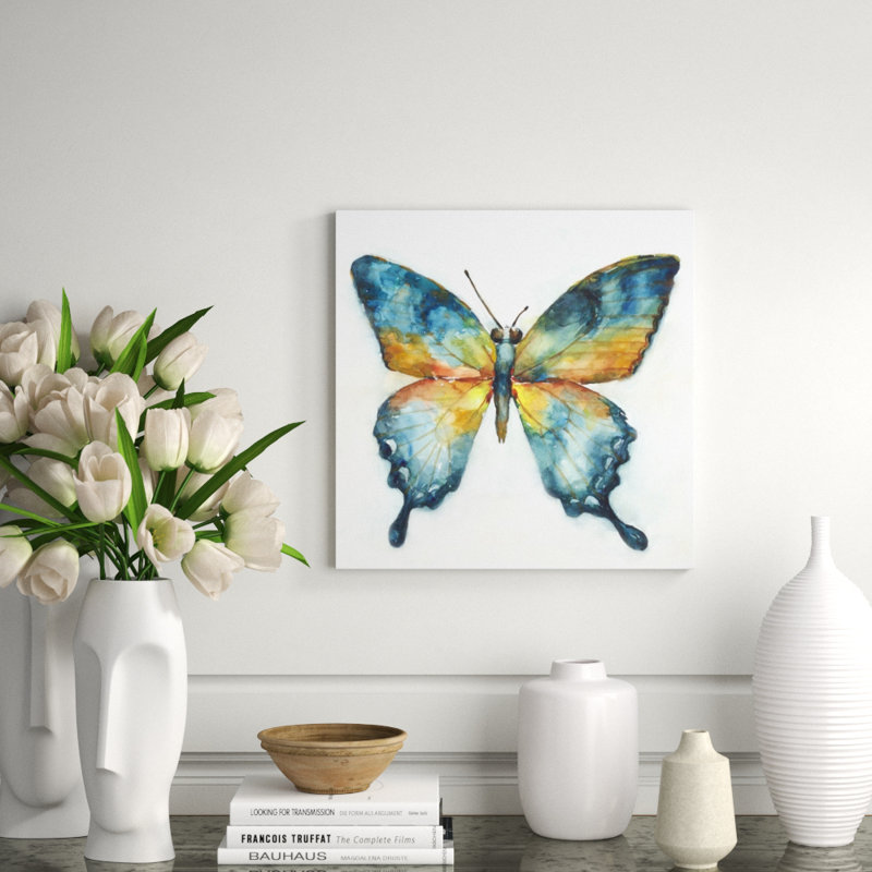 Vibrant Butterfly I Print by Beverly Fuller, 20" H x 20" W x 1.5" D, Outdoor