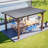 13X10ft Wooden Garden Gazebo With Metal Roof, Spacious Outdoor Patio Shade Structure For Backyard & Garden
