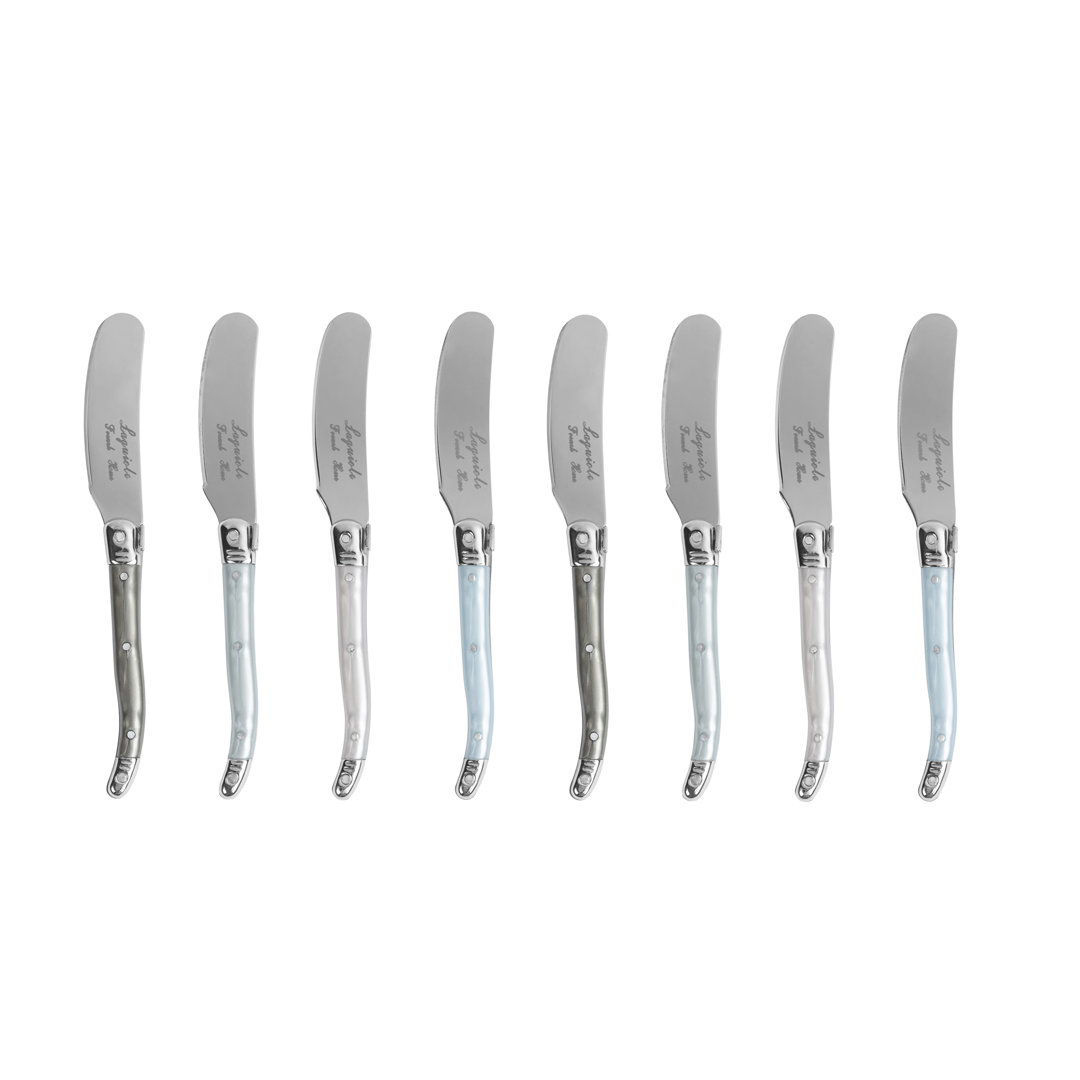 French Home 8-Piece Laguiole Spreader Set with Mother of Pearl Handles (Set of 8) French Home