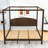 King Wood Canopy Platform Bed with Headboard-1481039826