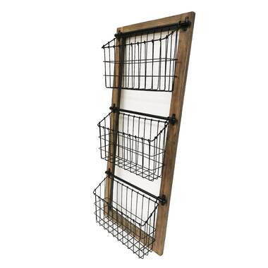 Charlotin Metal Wall Organizer with Wall Baskets