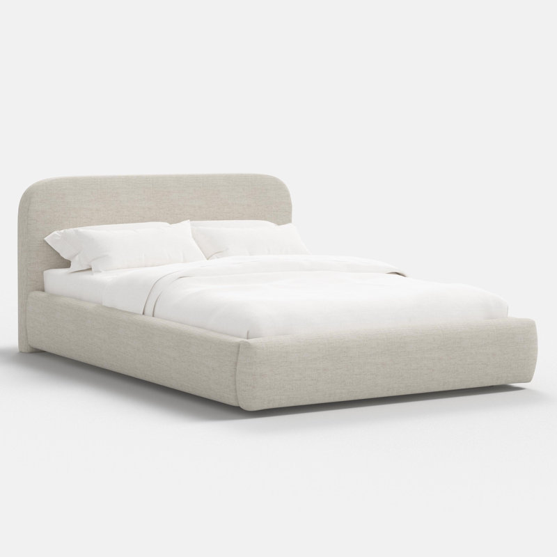 Daphne Platform Bed, Full, Relaxed Linen Zinc