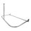 Tringle de rideau de douche en aluminium en forme de D avec support de plafond pour baignoire autoportante Utopia Alley