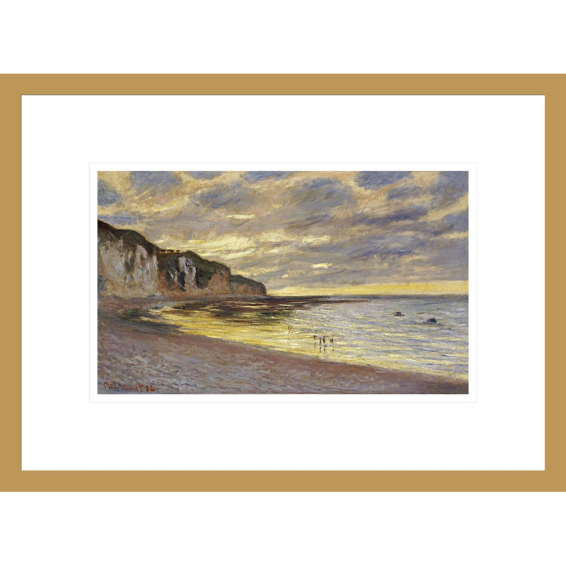 Pointe De Lailly Maree Basse by Claude Monet -Framed Giclee Print, 12.36" H x 16.75" W