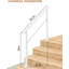 Balustrades d'extérieur 2/3/4/5 marches, ensembles de rampes d'escalier réglables en fer blanc pour béton, bois et marbre-122877657
