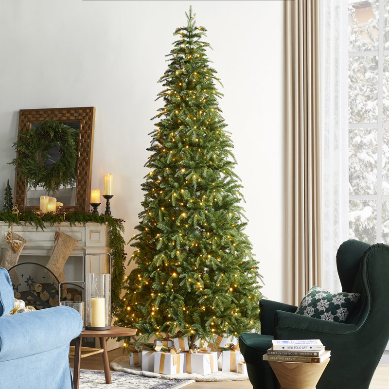 Sapin de Noël vert clair Aldred, 9'