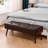 Liniyah Faux Leather Upholstered Bench-1903808167