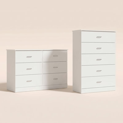Allyannah 2-Piece Manufactured Wood Dresser and Nightstand Set
