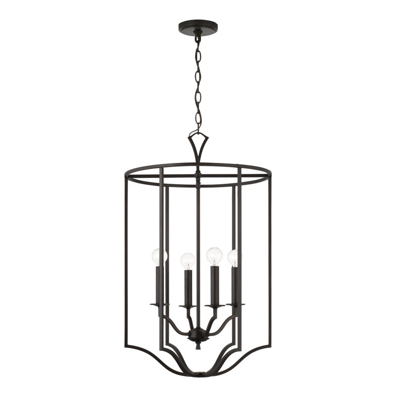 Luminaire suspendu de style lanterne à 4 lumières