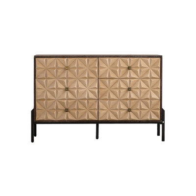 48.21" Mid-Century Modern 6-Drawer Sideboard