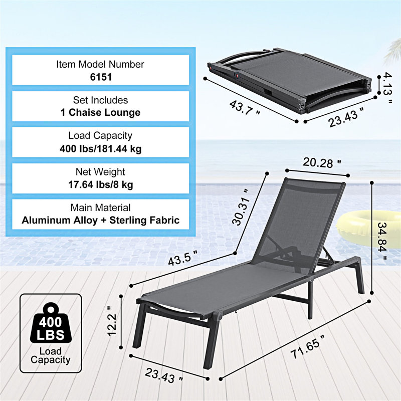 Outdoor Patio Lounge Chair