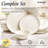 Sango Gansevoort 12-Piece White Porcelain Dinnerware Set – Service for 4, Plate & Bowl Set