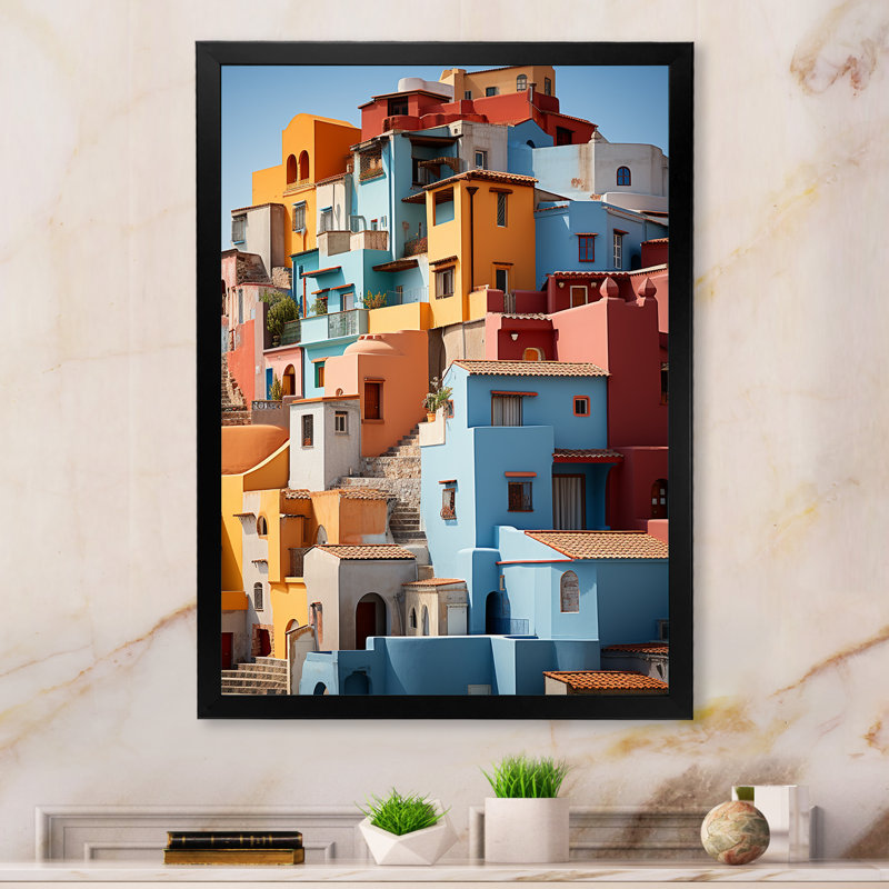 «Laliya Colorful Mexico Colorful Casas This III», reproduction, H 40 po x l 30 po x P 1,5 po, Cadre photo noir