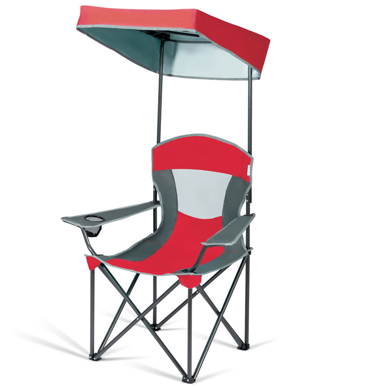 Chaise de camping pliante Nimmons, Rouge