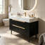 Meuble-lavabo multifonctionnel de 35,4 pouces avec lavabo en céramique encastré, comptoir en pierre frittée, structure en bois multicouche imperméable et 4 tiroirs de rangement, autoportant et mural-786467109-786467547