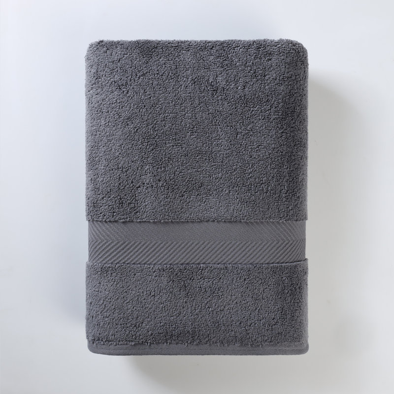 Rane Plush Cotton Bath Towel, Charcoal