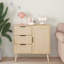 Armoire de rangement en bois pour chambre à coucher - 3 tiroirs, hauteur de tablette personnalisable, cadre, commode moderne à assemblage simple pour tiroir, tablette réglable, structure, nécessaire