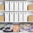 10 Pack Bed Sheet Organizers and Storage, Foldable Linen Closet Organizer with Window for Queen and King Size Bedding-109100095