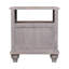 Table de chevet en bois Lucia, gris, 2 tiroirs, 1 tablette