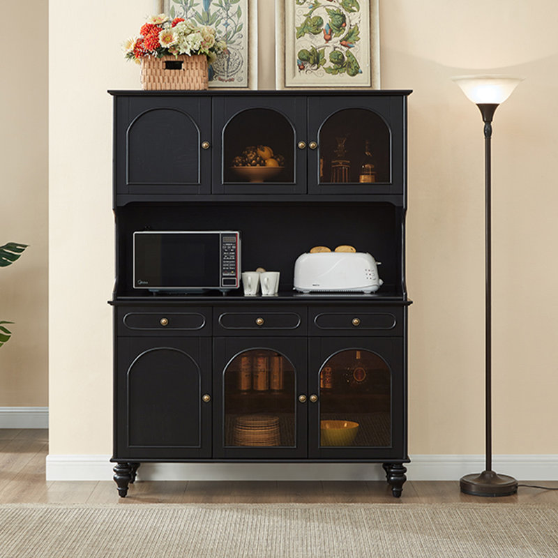 Black Solid Wood Sideboard