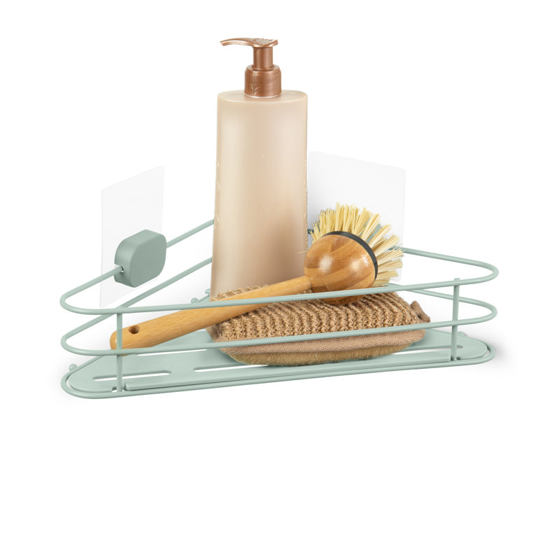 Raby Suction Shower Basket, Green