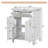 24"Bathroom Vanity Combo with Ceramic sink, Luxurious Space-Saving Vanity , 2 Soft-Close Doors-102717322