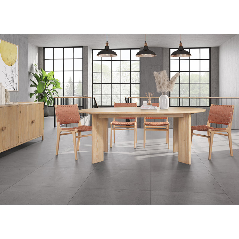 Ehrsam 78.5" Oval Dining Table, Natural
