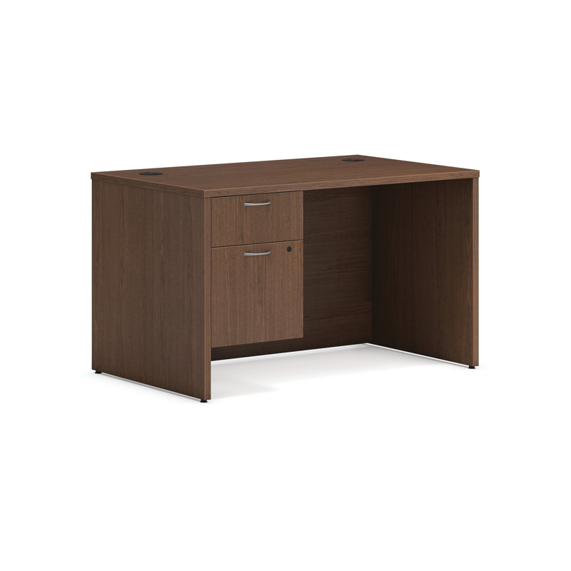 HON MOD Hanging Pedestal Desk, Sepia Walnut