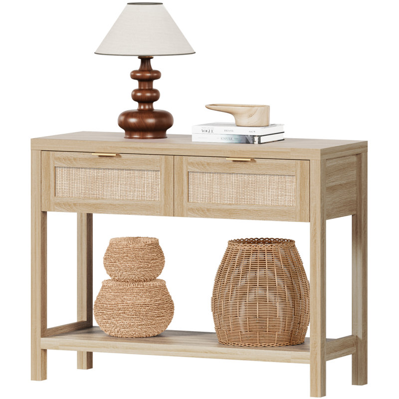 Chada 39.4'' Console Table, Light Oak