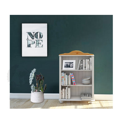 Mette 116cm H x 77cm W Solid Wood Standard Bookcase