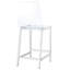 Tabourets de bar transparents (de 2) - Acrylique pour une maison élégante, 2 chaises de comptoir modernes avec dossier stable et repose-pieds pour salle à manger