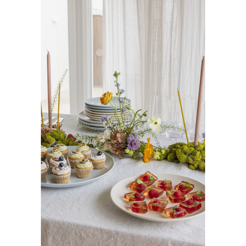 Over&Back Coupe Round Serving Platter, Ivory