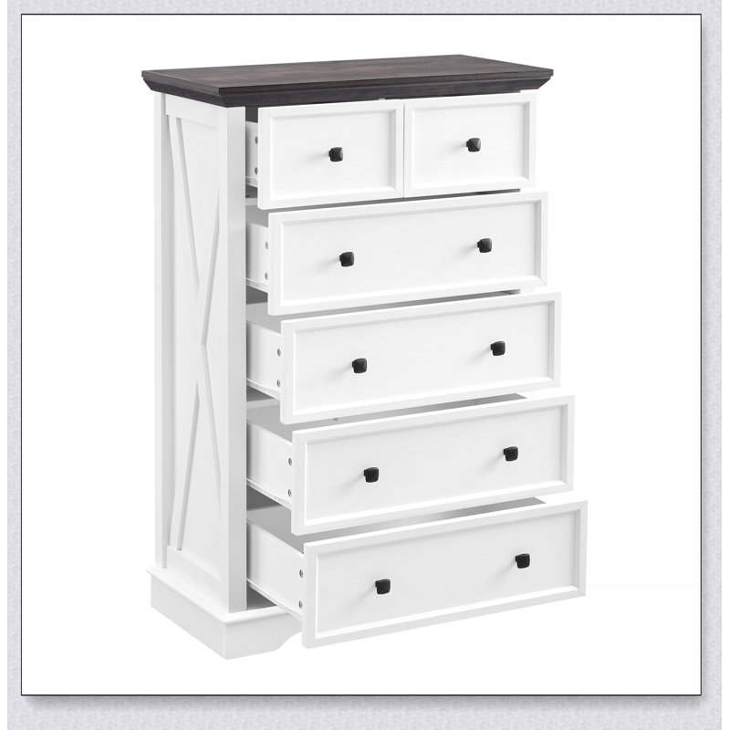 Commode 7 tiroirs Modern, commode 7 tiroirs, Blanc