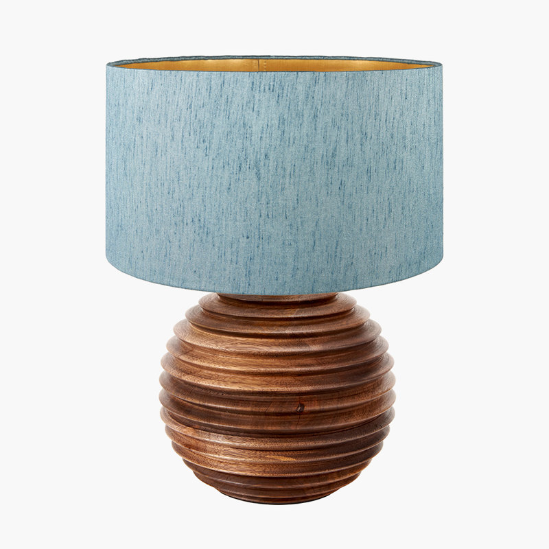 Table Lamp, 16.14" H x 11.81" W x 11.81" D, Blue, Poly-Blend