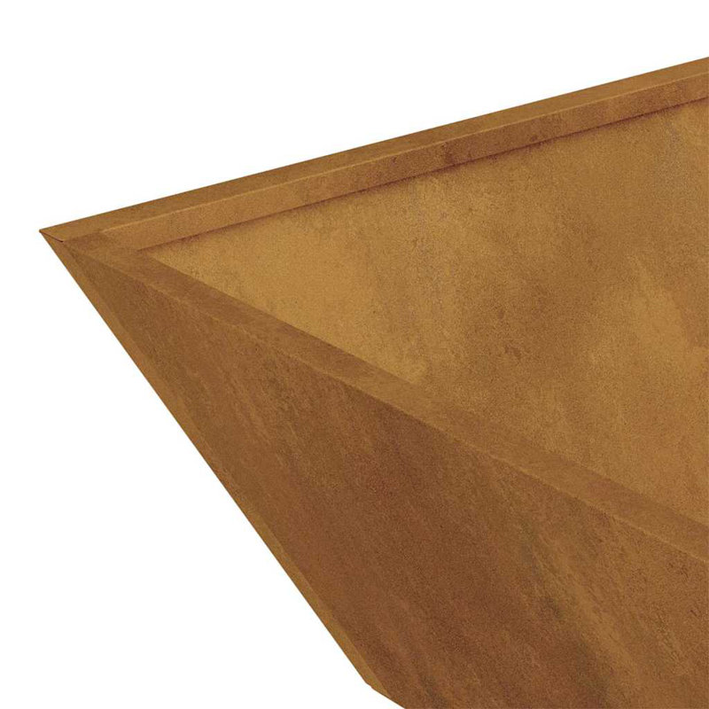Garden Planter Decor Metal Trapezoidal Outdoor Modern Terrace Holder, 15cmH x 50cmW x 50cmD