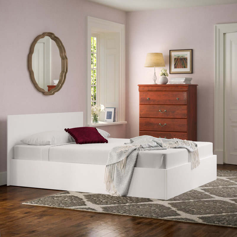 Catlin Ottoman Storage Bed, White, Single (3')