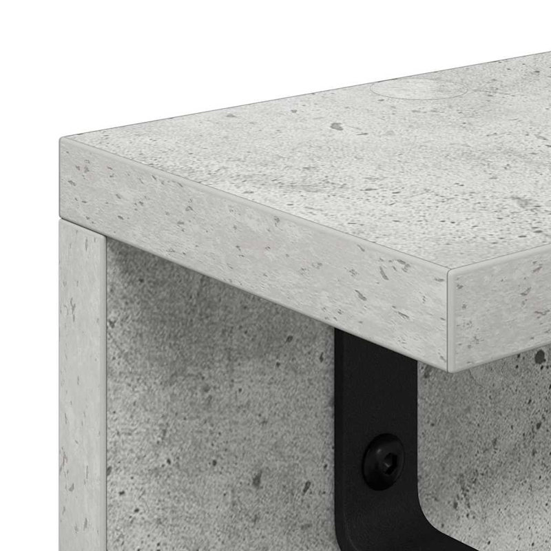 Wall-Mounted Coat Rack 60 X 10.5 X 10.5 Cm, Concrete Grey