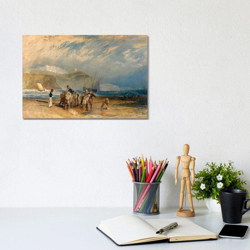 Folkestone Harbour And Coast To Dover by J.M.W. Turner - Gallery-Wrapped Canvas Giclée on Canvas, No Frame