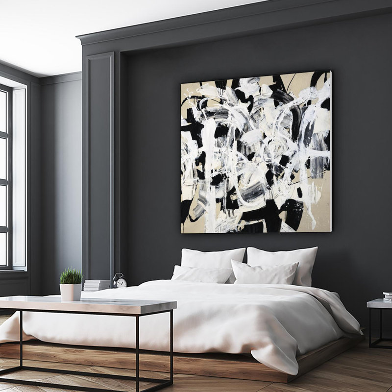 «Talking Out Of deux côtés» sur toile, H 72 po x l 72 po x P 1,5 po