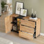 Smart Led Display Cabinet - 140cm Sideboard With App-controlled Lighting & Adjustable Shelves