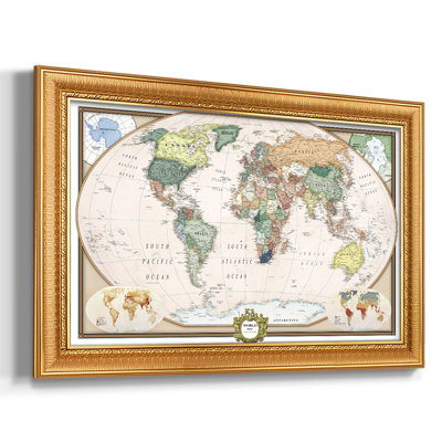 «Push Pin Map», reproduction d'art sur toile