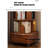 Rotating Bookshelf, 360 Display Corner Bookshelf for Small Space, 6 Tier Bookcase Storage Rack with Wheels, Wood Narrow Organizer for Bedroom, Living Room, Study Room, Walnut Brown,Shelves,Bookcase