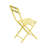 Yellow 3 Patio Bistro - Foldable Metal Chairs And Table For Deck Relaxation 3 Piece Balcony Use