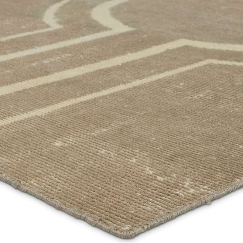 Wendy Jane Geometric Area Rug in Taupe, Rectangle 7'10" x 9'10"
