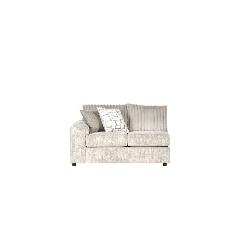 Hughes Furniture 2 Piece 19950 Modular Sectional Small - Galactic Parchment, 33" H x 98" W x 64" D