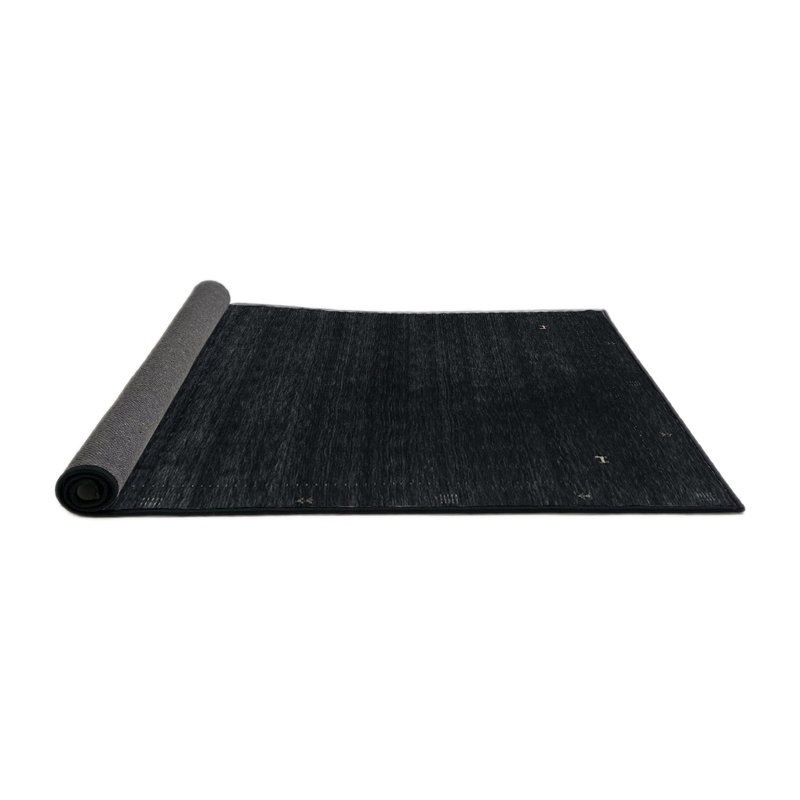 Tapis de zone noire contemporaine, Rond 4 pi
